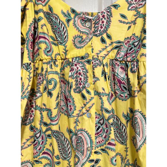 ZARA Floral Romantic Cottage Puff Sleeve MIDI Dress  Small Summer Vacation - Picture 3 of 7